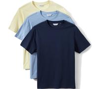 Lands' End Men's Pure Cotton Crew Neck T-Shirt - 3 Pack in Navy | Size: Medium lands end Navy M