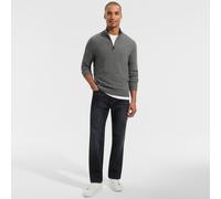 Lands' End Men's Quarter Zip Cashmere Jumper in Charcoal | Size: XL lands end Charcoal XL