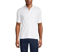 Lands' End Men's Regular Short Sleeve Performance Interlock Polo Shirt White L
