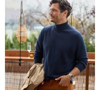 Lands' End Men's Roll Neck Cashmere Jumper in Dark Navy | Size: XL lands end Dark Navy XL