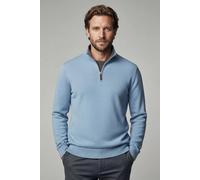 Lands' End Men's Tall Bedford Quarter Zip Jumper in Light Blue | Size: Large lands end Light Blue L