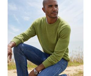 Lands' End Men's Tall Crew Neck Cashmere Jumper in Olive | Size: 2XL lands end Olive 2XL