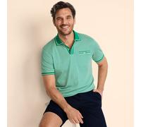 Lands' End Men's Tipped Supima Polo Shirt With Pocket in Green | Size: Medium lands end Green M