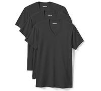 Lands' End Men's V-Neck T-Shirt - 3-Pack Black M