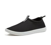 Lands' End Slip On Water Shoes for Women, Quick Dry Neoprene Sport Womens Water Shoes with Drainage Holes for Beach or Pool, Blue or Black Swim Shoes Women, Adult Size 6-11 Aqua Socks, Black/White, 10