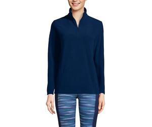 Lands' End - Women’s Anyweather Blue Fleece Half Zip Top - Size XL - Lightweight Quick-Dry Layer - Easy-Care Warmth and Soft Fleece Comfort - Women's Clothing, Ladies Jumper