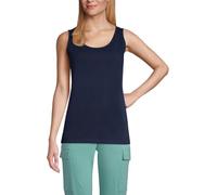 Lands’ End - Women’s Cotton Vest Blue Top - Size XL - Soft Interlock Jersey with Wide Straps and Easy Fit - Sleeveless Summer Essential - Tops & T-shirts, Women's Fashion