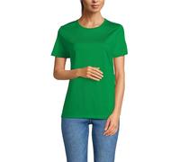 Lands' End - Women’s Supima Short Sleeve Crew Neck Green T-Shirt - L Size - 100% Supima Cotton Jersey - Easy Care - Relaxed Fit - Women's Clothing, Ladies Tops