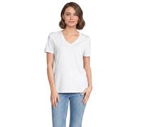 Lands’ End - Women’s Supima Short Sleeve V-Neck White T-Shirt - Size M - 100% Supima Cotton Jersey - Easy Care - Relaxed Fit - Ladies Tops, Women's Clothing