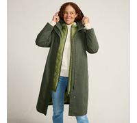 Lands' End Women's 4-in-1 Coat in Bottle Green | Size: 16-18 lands end Bottle Green 16-18