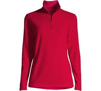 Lands' End Women's Anyweather Quarter Zip Fleece Top in Red | Size: 8 lands end Red 8