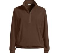 Lands' End Women's Anyweather? Water Repellent Fleece Quarter Zip Pullover in Brown | Size: 16-18 lands end Brown 16-18