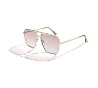 Lands' End Women's Asteroid Oversized Pilot Sunglasses in Gold lands end Gold One Size