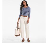 Lands' End Women's Barrel Leg Chinos, High Waisted in Ivory | Size: 14-16 lands end Ivory 14-16