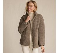 Lands' End Women's Borg Fleece Jacket in Light Brown | Size: 14-16 lands end Light Brown 14-16