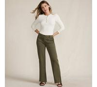 Lands' End Women's Chino Trousers, Mid Rise in Dark Green | Size: 14-16 lands end Dark Green 14-16