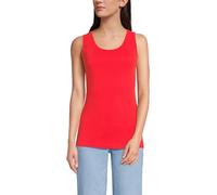 Lands' End Women's Cotton Tank Top, Coral Red, XL