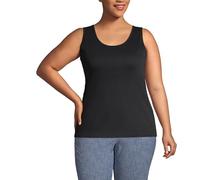 Lands' End Women's Cotton Vest Top Black XS