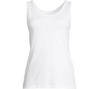 Lands' End Women's Cotton Vest Top in White | Size: 10-12 lands end White 10-12