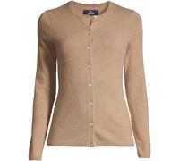 Lands' End Women's Crew Neck Cashmere Cardigan in Brown | Size: 10-12 lands end Brown 10-12