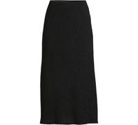 Lands' End Women's Crinkle Bias Pull-on Midi Skirt in Black | Size: 14-16 lands end Black 14-16