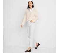 Lands' End Women's Cropped Flare Jeans, High Waisted in White | Size: 16 lands end White 16