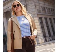 Lands' End Women's Cropped Trench Jacket in Tan | Size: 16-18 lands end Tan 16-18