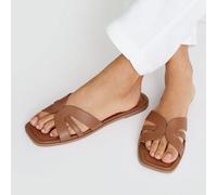 Lands' End Women's Cut Out Flat Sandals in Tan | Size: 8 lands end Tan 8