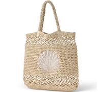 Lands' End Women's Decorative Openweave Straw Bag in Beige lands end Beige One Size