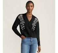 Lands' End Women's Diamante Front Cardigan in Black | Size: XL lands end Black XL