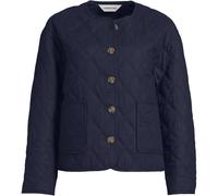 Lands' End Women's Diamond Quilted Linen Blend Jacket in Navy | Size: 10-12 lands end Navy 10-12