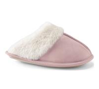 Lands' End Women's Faux Fur Lined Suede Mule Slippers in Dusty Pink | Size: 7 lands end Dusty Pink 7