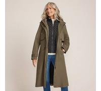 Lands' End Women's Faux Panel Coat with Removable Hood in Olive | Size: 14-16 lands end Olive 14-16