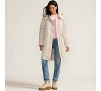 Lands' End Women's FeatherFree Diamond Quilted Hooded Coat in Natural | Size: 14-16 lands end Natural 14-16