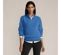 Lands' End Women's Fuzzy Quarter Zip Pullover in Cobalt | Size: 16-18 lands end Cobalt 16-18