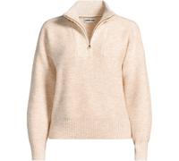 Lands' End Women's Fuzzy Quarter Zip Pullover in Ivory | Size: 20 lands end Ivory 20