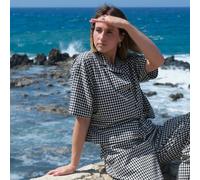 Lands' End Women's Gingham Blouse in Black | Size: 12 lands end Black 12
