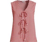 Lands' End Women's Gingham Tie Front Top in Khaki | Size: 16 lands end Khaki 16