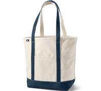 Lands' End Women's Large Natural Canvas Open Top Tote Bag lands end Natural
