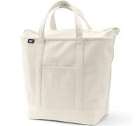 Lands' End Women's Large Zip Top Canvas Tote Bag in Natural lands end Natural