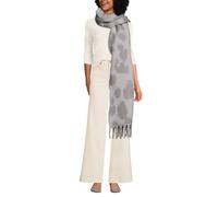 Lands' End Women's Leopard Print Scarf in Grey lands end Grey One Size