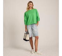 Lands' End Women's Lightweight Sweatshirt in Bottle Green | Size: 16-18 lands end Bottle Green 16-18