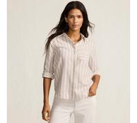 Lands' End Women's Linen Blend Shirt in Ivory | Size: 14 lands end Ivory 14