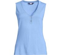 Lands' End Women's Linen Blend Sleeveless Top in Pale Blue | Size: 10-12 lands end Pale Blue 10-12