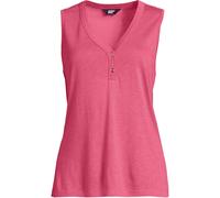 Lands' End Women's Linen Blend Sleeveless Top in Pink | Size: 8 lands end Pink 8