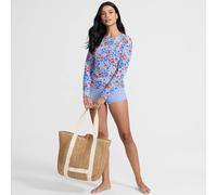 Lands' End Women's Long Sleeve Crew Neck SunShade UPF50 Quick Dry Swim Tee in Pale Blue | Size: Large lands end Pale Blue L