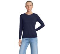 Lands' End Women's Long Sleeve Crew Neck T-Shirt - Radiant Navy - XL