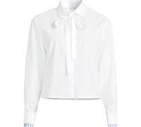 Lands' End Women's Long Sleeve Easy Care Removeable Bow Shirt in White | Size: 10-12 lands end White 10-12