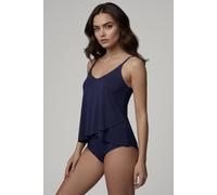 Lands' End Women's Long Tulip Hem Tankini Top in Dark Navy | Size: Small lands end Dark Navy S