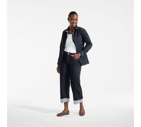 Lands' End Women's Lulu Guinness Cropped Wide Leg Turn Up Jeans in Dark Indigo | Size: 14 lands end Dark Indigo 14